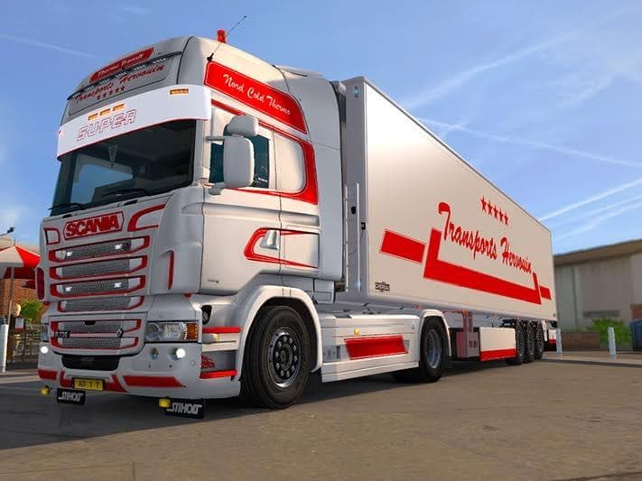 HERVOUIN TRANSPORT RJL – Skins mod for Euro Truck Simulator 2