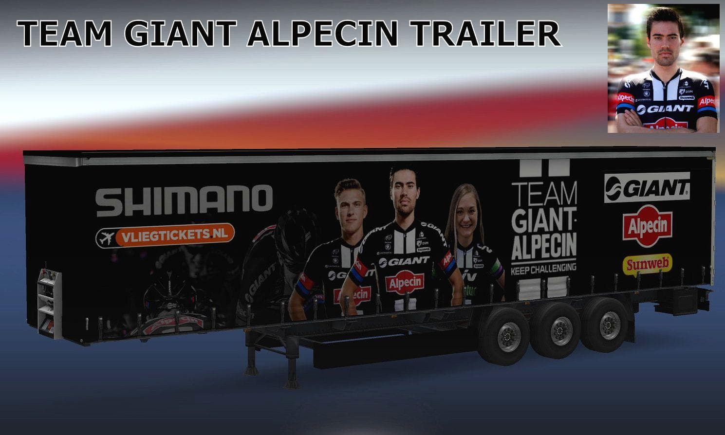 TEAM GIANT ALPECIN PROFILINER TRAILER V1.0 – Trailers mod for Euro Truck Simulator 2