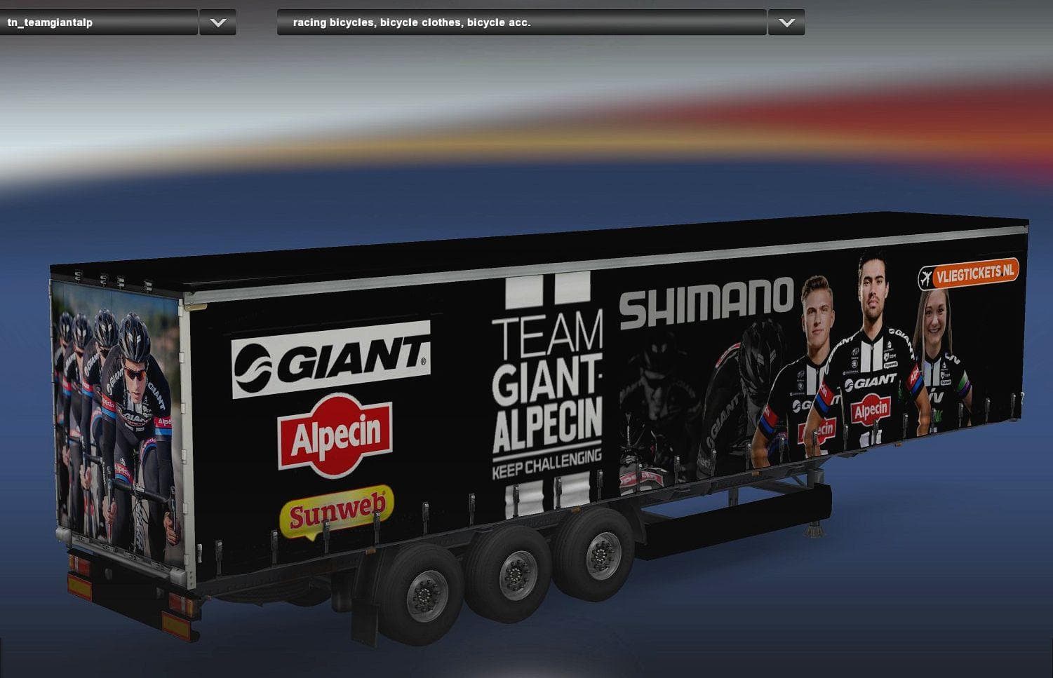 TEAM GIANT ALPECIN PROFILINER TRAILER V1.0 - ETS2 mods download – trailers screenshot 2
