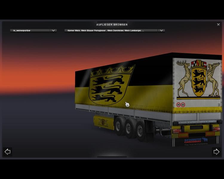 WINE FROM BADEN WURTEMBERG V1.1 – Trailers mod for Euro Truck Simulator 2