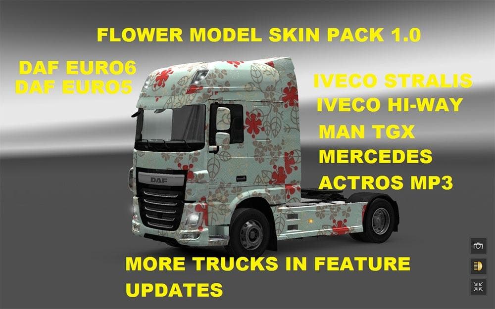 FLOWERS MODEL SKINS V1.0 – Skins mod for Euro Truck Simulator 2