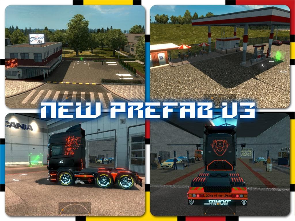 New Prefab v3 1.21 - ETS2 mods download – parts screenshot 2