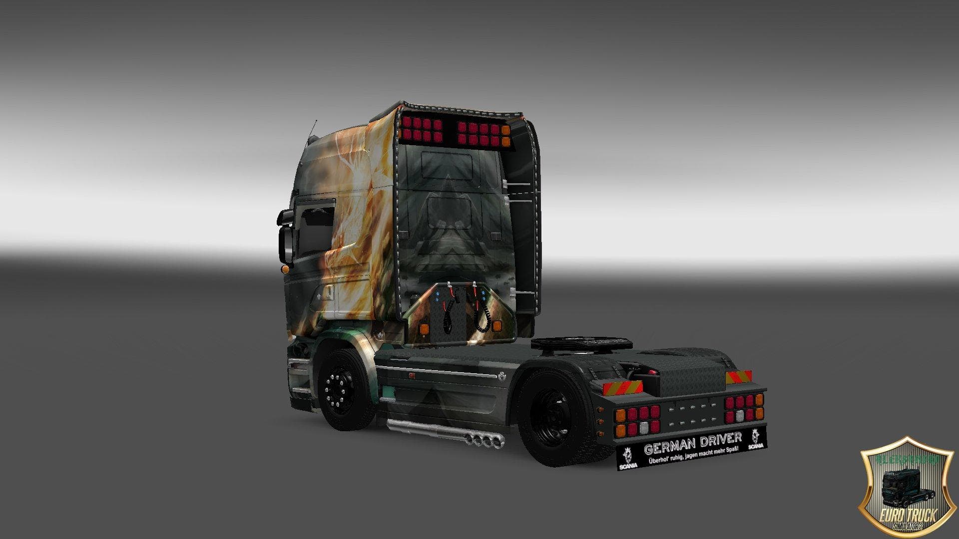 SCANIA STREAMLINE FIRE DRAGON SKIN - ETS2 mods download – mod screenshot 2