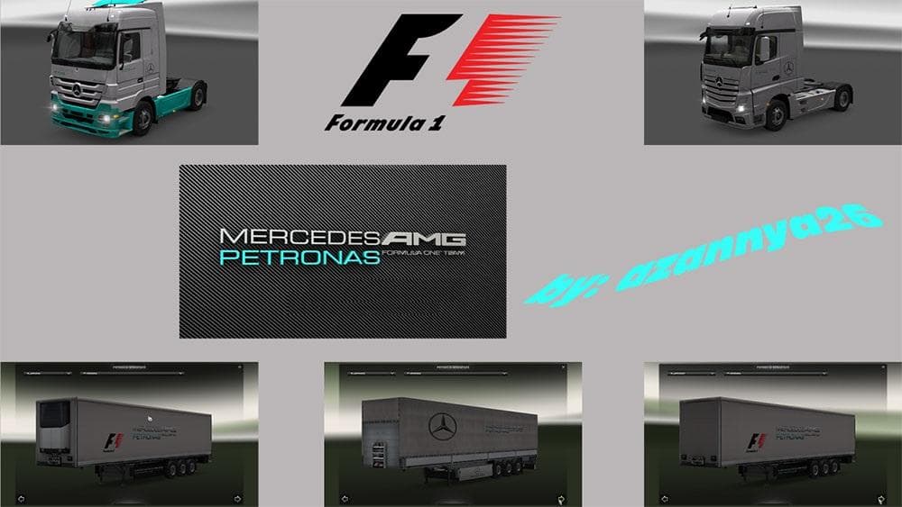PETRONAS F1 PACK 1.21.X – Skins mod for Euro Truck Simulator 2