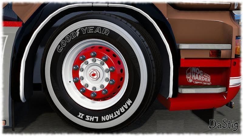 PAINTED GOODYEAR TIRES BY DASTIG – Parts mod for Euro Truck Simulator 2