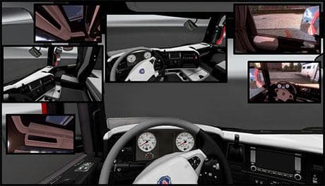 Black White Scania R Interior 1.21 – Other mod for Euro Truck Simulator 2