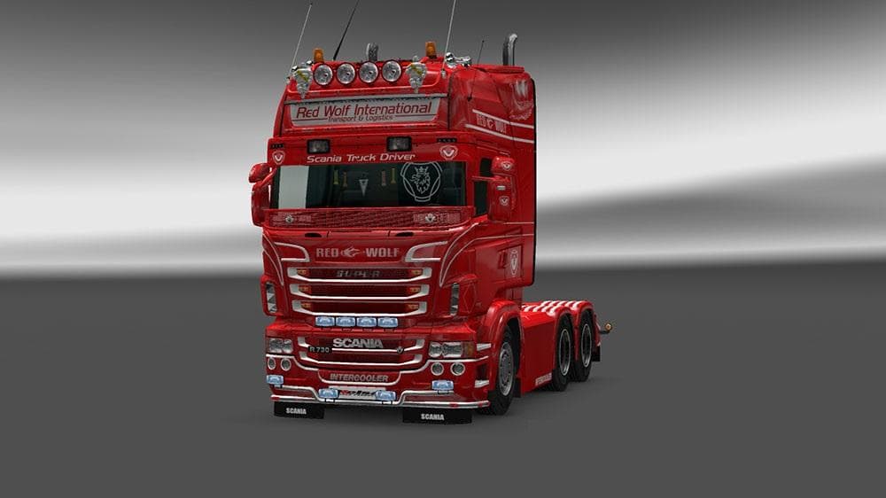 SCANIA RED WOLF SKIN – Skins mod for Euro Truck Simulator 2