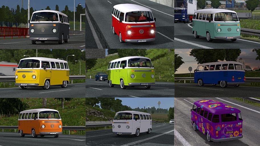 AI TRAFFIC VW T2 V1.2 BY FABRICEN 1.21 – Other mod for Euro Truck Simulator 2
