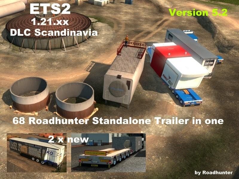 39 ROADHUNTER TRAILER IN A PACK V5.2 – Trailers mod for Euro Truck Simulator 2