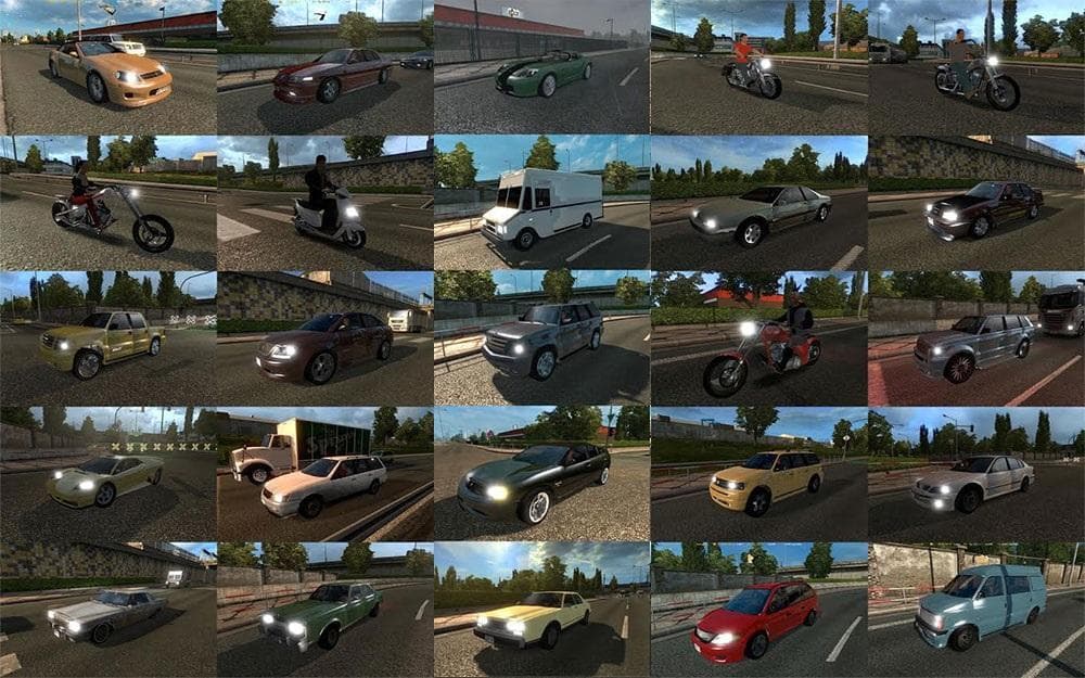 GTA IV TRAFFIC PACK V1.0 UPDATE – Other mod for Euro Truck Simulator 2