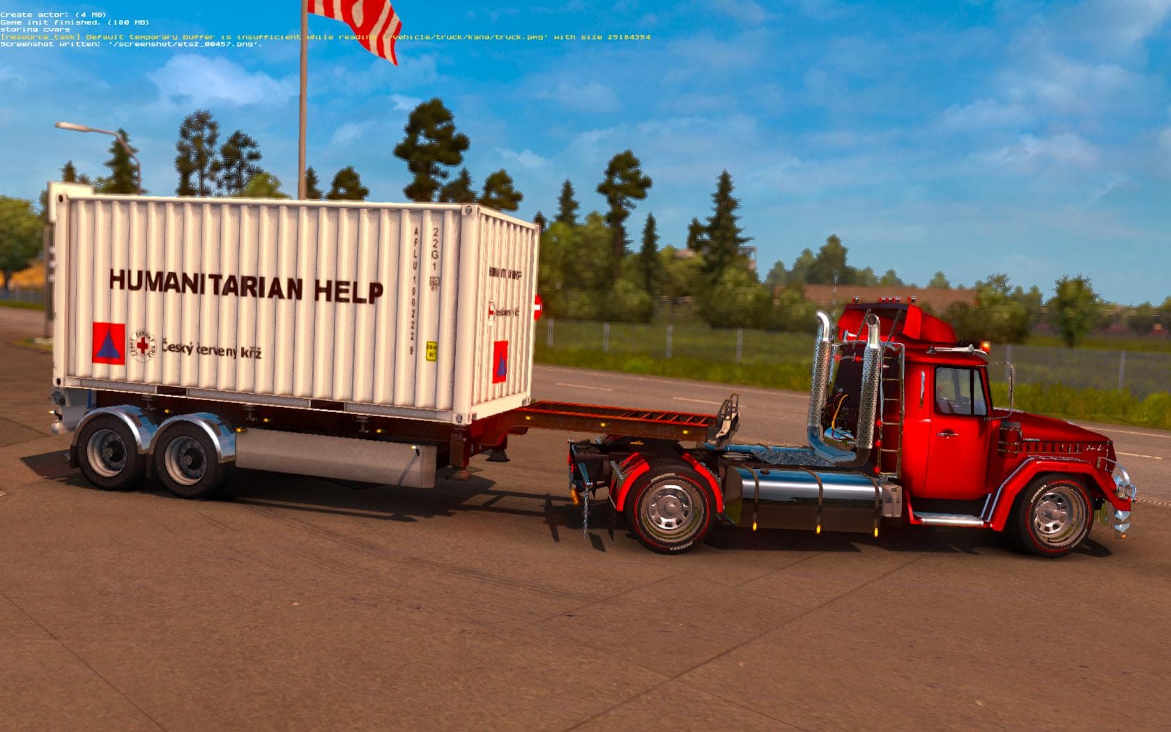 HUMANITARIAN HELP 20FT 1.21.X – Trailers mod for Euro Truck Simulator 2