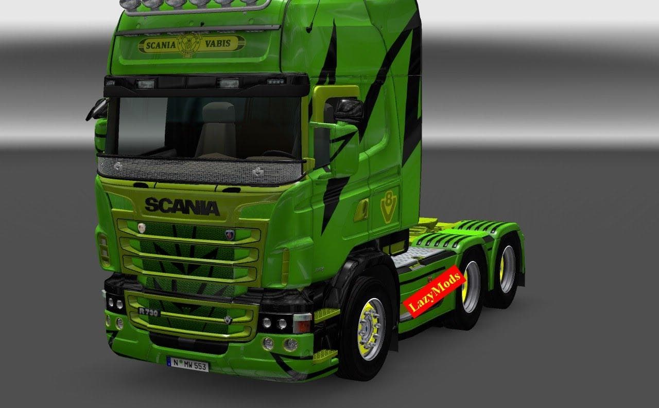 SCANIA RJL V8 METALLIC LIGHTNING SKIN – Skins mod for Euro Truck Simulator 2
