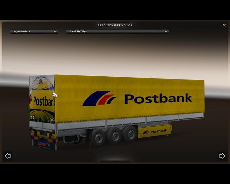 POSTBANK SCHMITZ V1.0 - ETS2 mods download – trailers screenshot 2