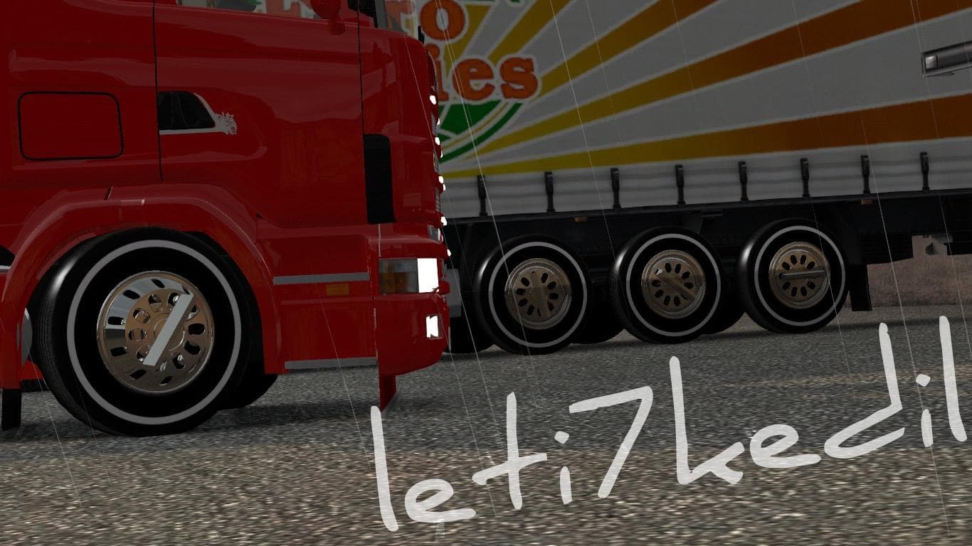 CHROME WHEEL COVER 1.21.X - ETS2 mods download – parts screenshot 2