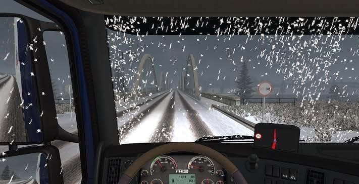 ALWAYS SNOWFALL 1.21.X – Maps mod for Euro Truck Simulator 2