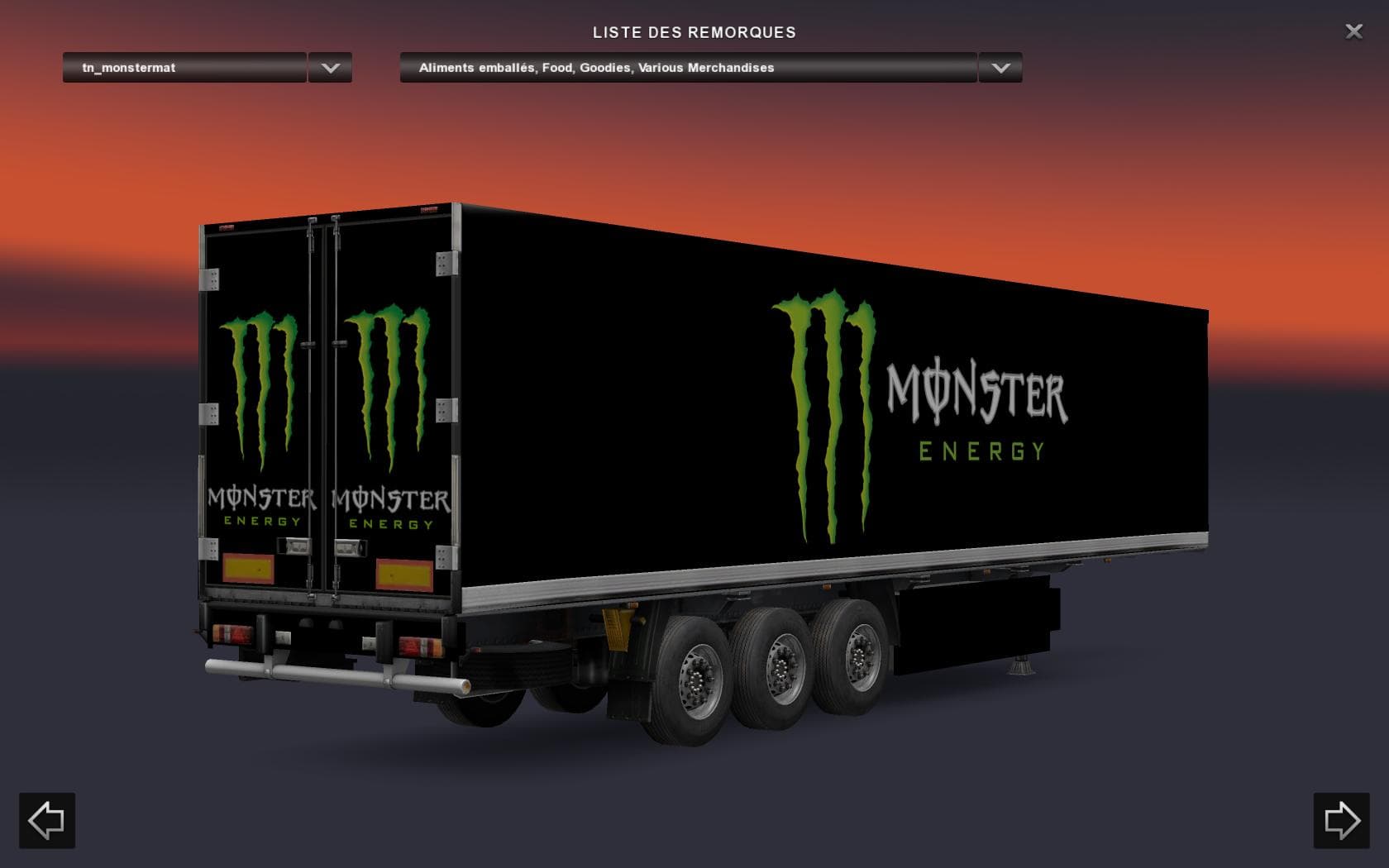 MONSTER ENERGY TRAILER STANDALONE V1.0 – Trailers mod for Euro Truck Simulator 2