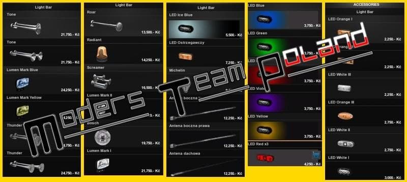 TUNING ACCESORIES FOR ALL TRUCKS 1.21.X – Parts mod for Euro Truck Simulator 2