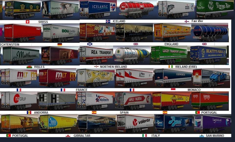 SELESELENIA EU TRAILERS UPDATE V1 – Trailers mod for Euro Truck Simulator 2
