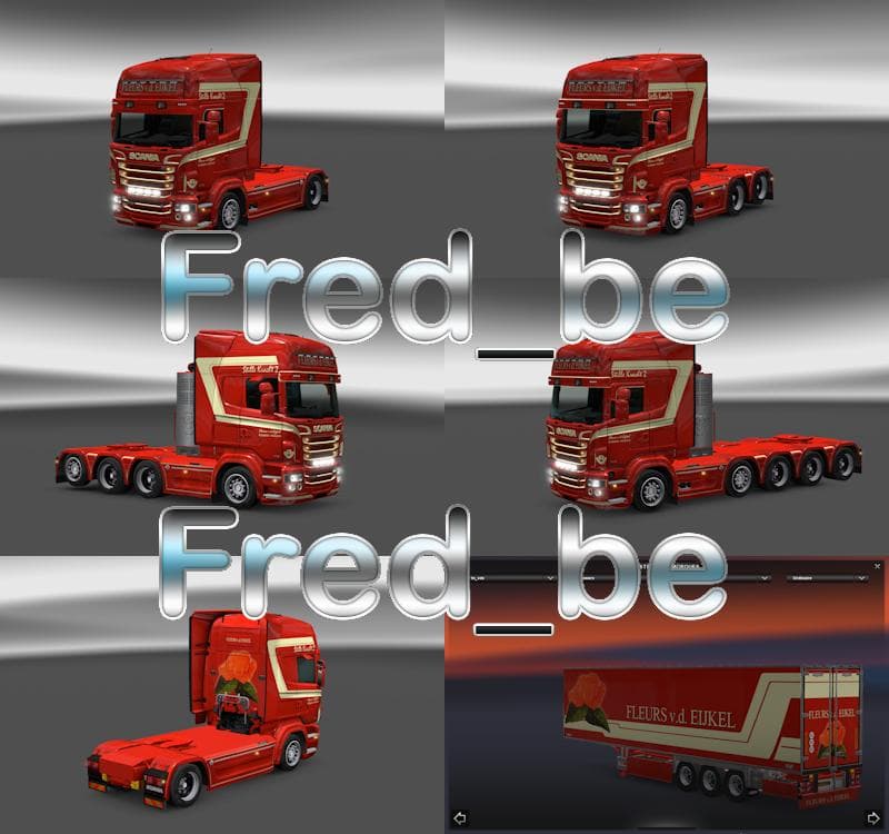 COMBO SKIN PACK FLEURS V.D.EIJKEL 1.21.X – Skins mod for Euro Truck Simulator 2