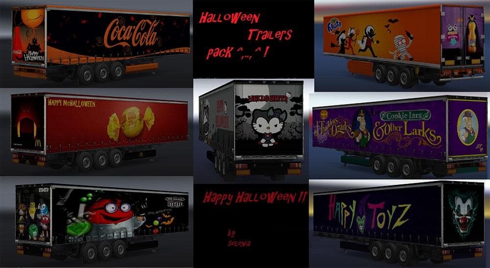 HALLOWEEN 2015 TRAILERS – Trailers mod for Euro Truck Simulator 2