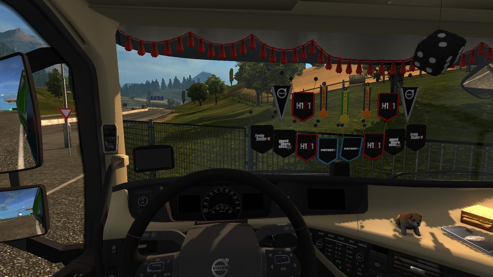 GAME LOGOS FOR CABIN ACCESSORIES DLC 1.21.X – Skins mod for Euro Truck Simulator 2