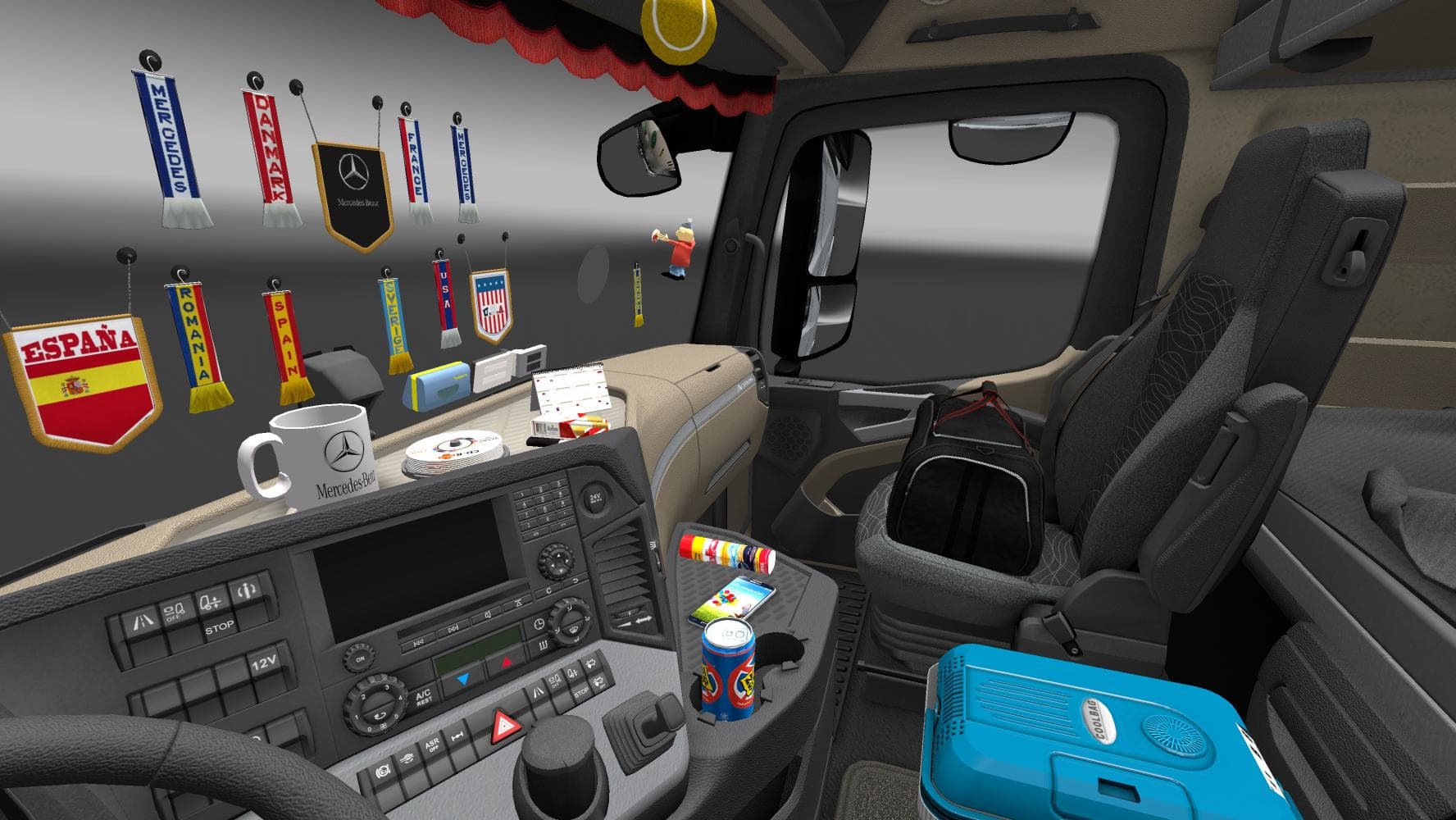 ADDONS FOR DLC CABIN 3.0 – Parts mod for Euro Truck Simulator 2