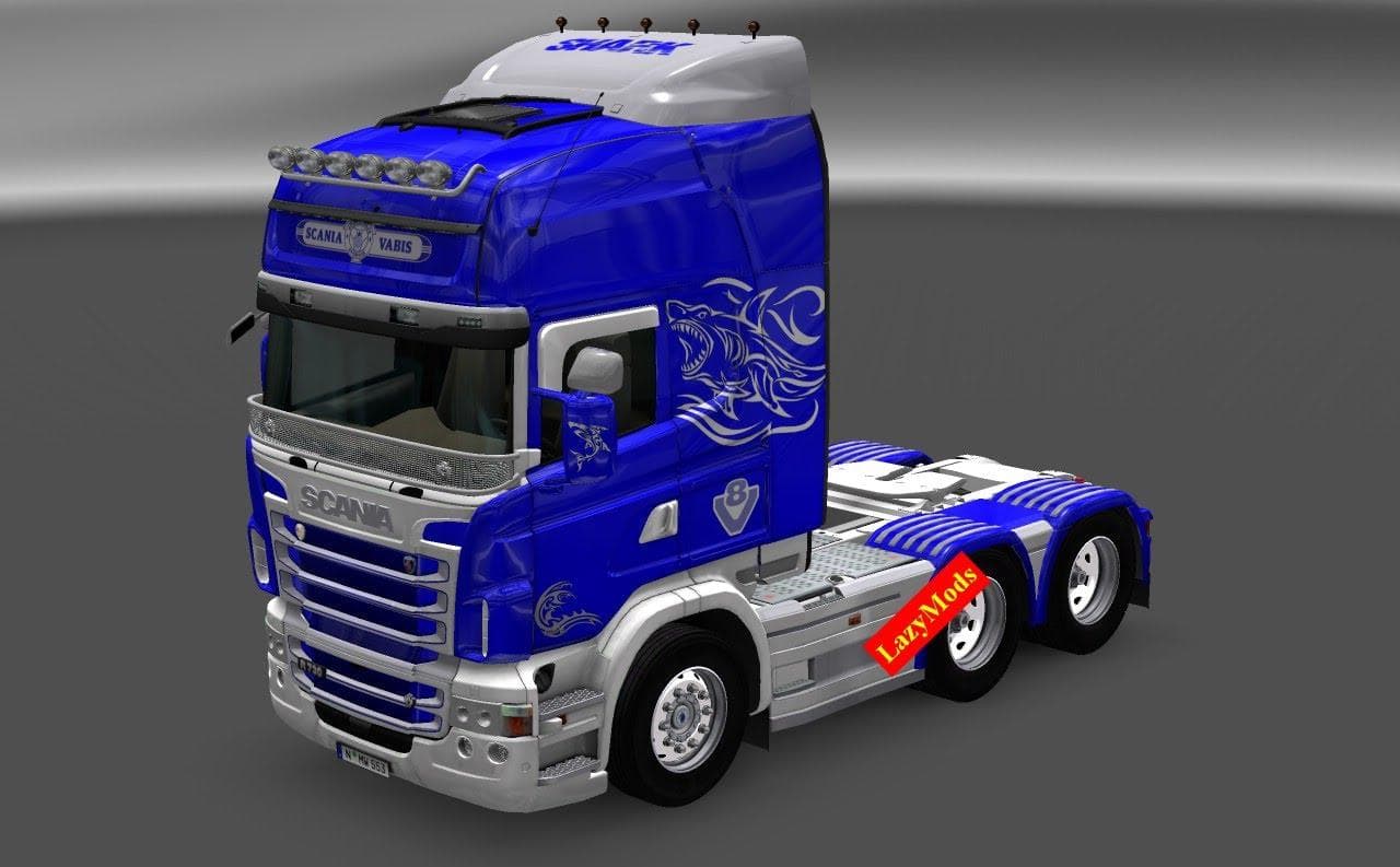Scania RJL V8 Shark Mask Paintjob [LazyMods] – Skins mod for Euro Truck Simulator 2