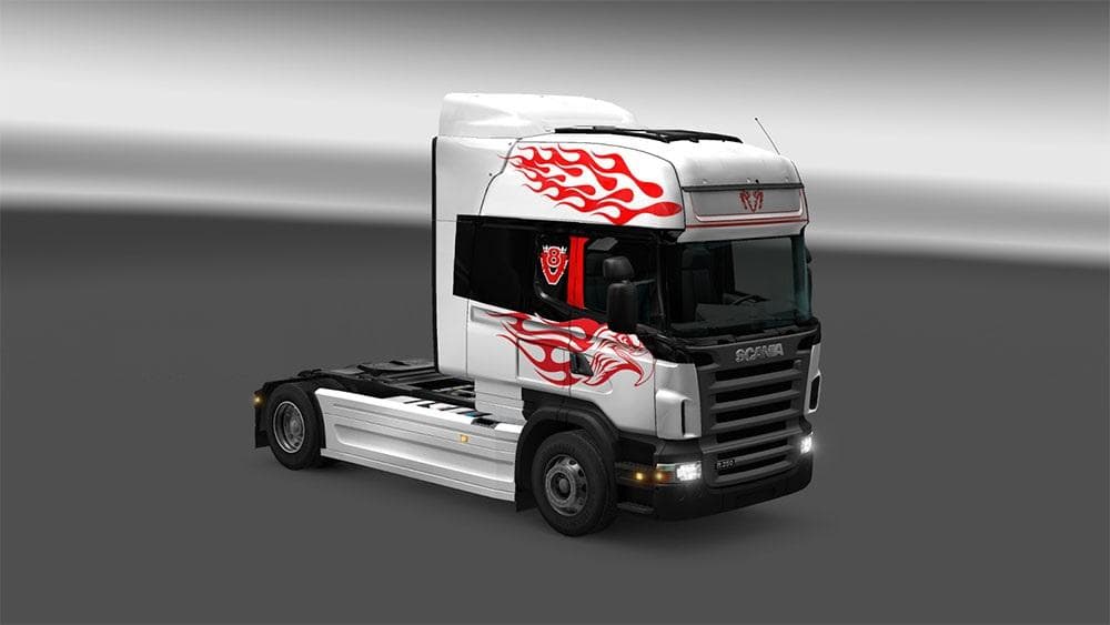 VINYLS FLAMES FOR SCANIA RJL – Skins mod for Euro Truck Simulator 2