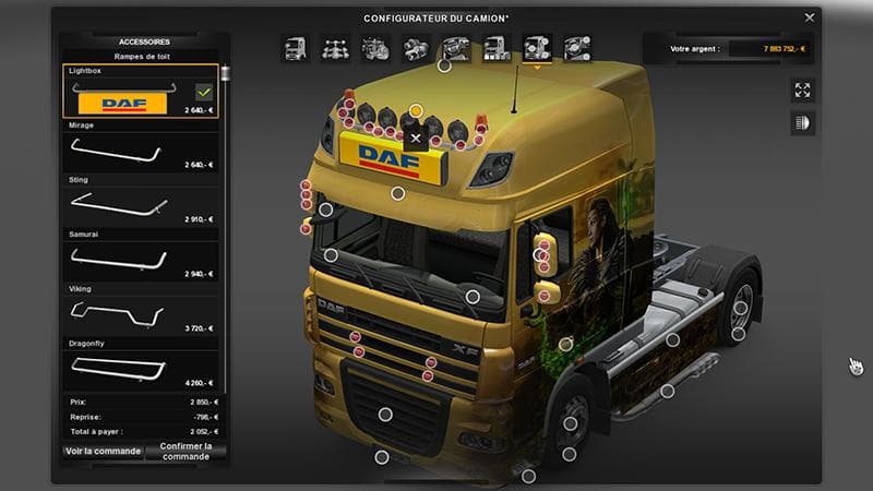 LIGHTBOX DAF XF 105 1.21 – Parts mod for Euro Truck Simulator 2