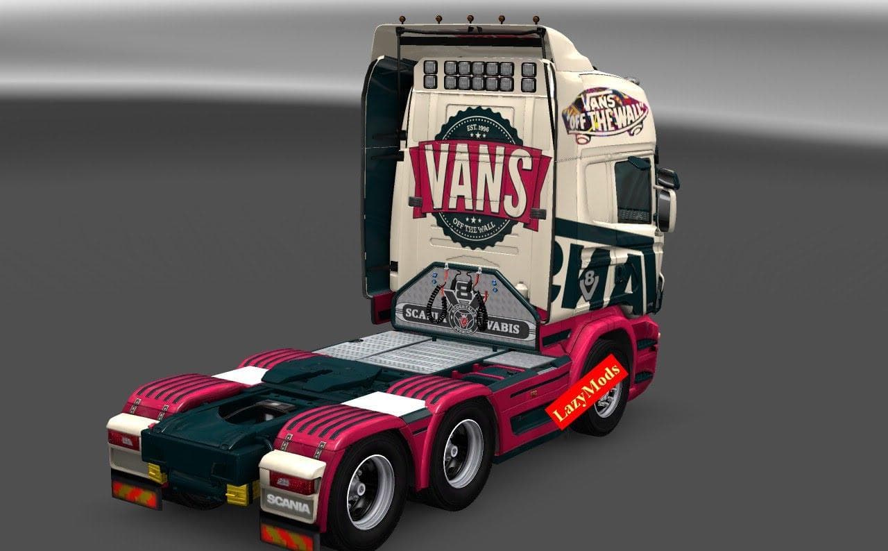 SCANIA RJL V8 VANS [LAZYMODS] – Skins mod for Euro Truck Simulator 2