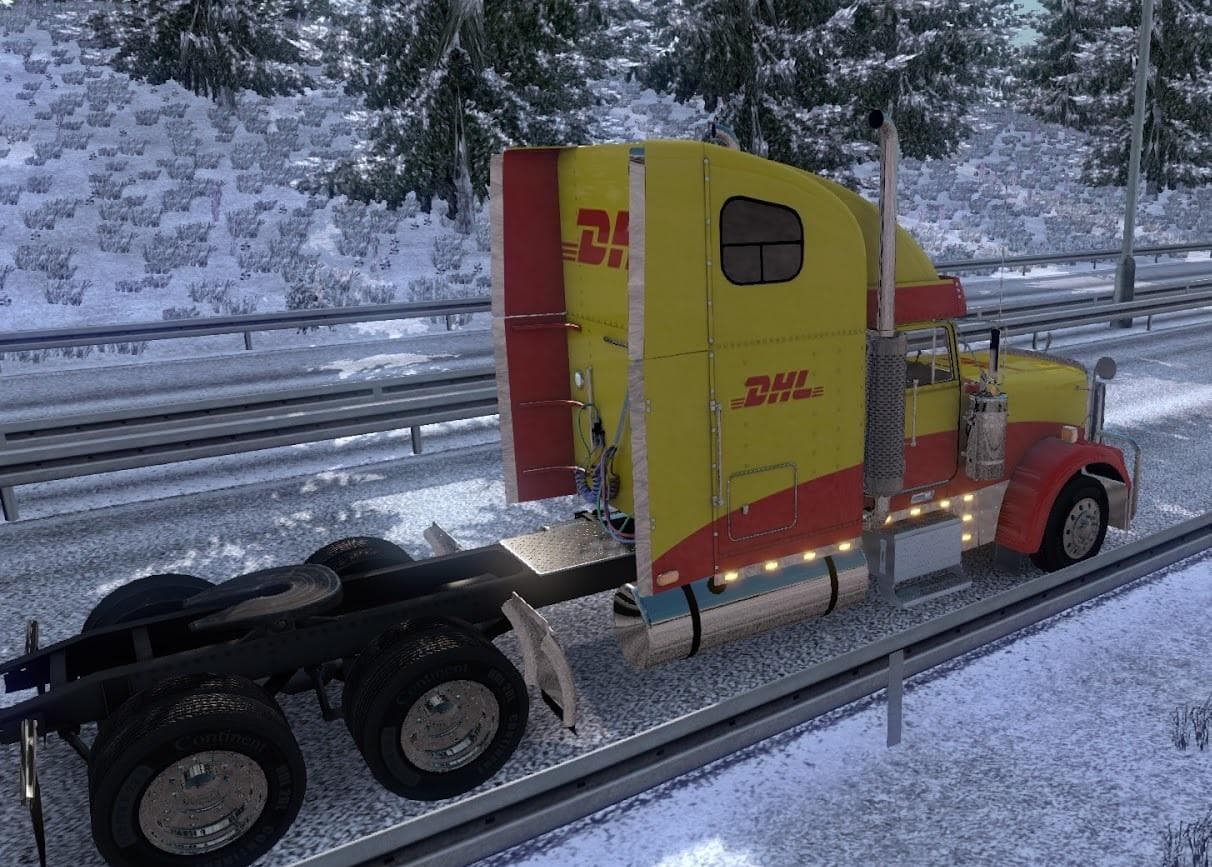 DHL skin for Freightliner Classic XL – Skins mod for Euro Truck Simulator 2