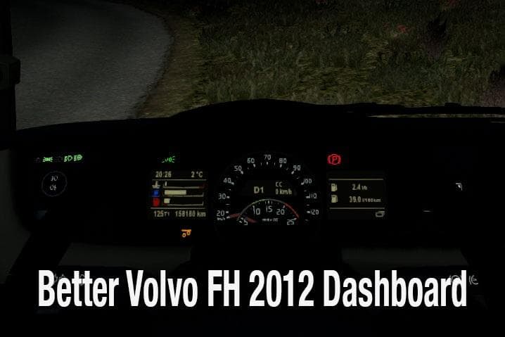 Better Dashboard for Volvo FH 2012 – Parts mod for Euro Truck Simulator 2