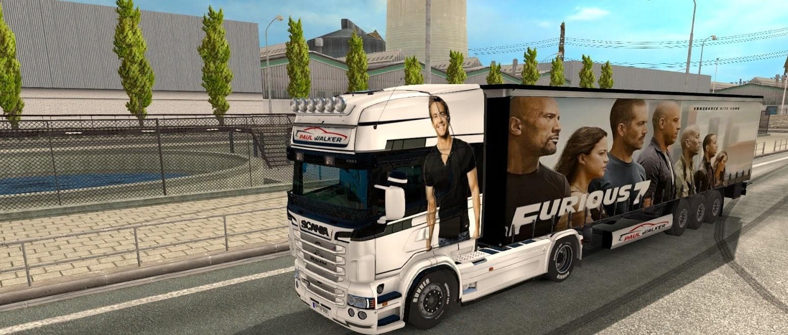 PAUL WALKER PACK FOR SCANIA RJL – Skins mod for Euro Truck Simulator 2