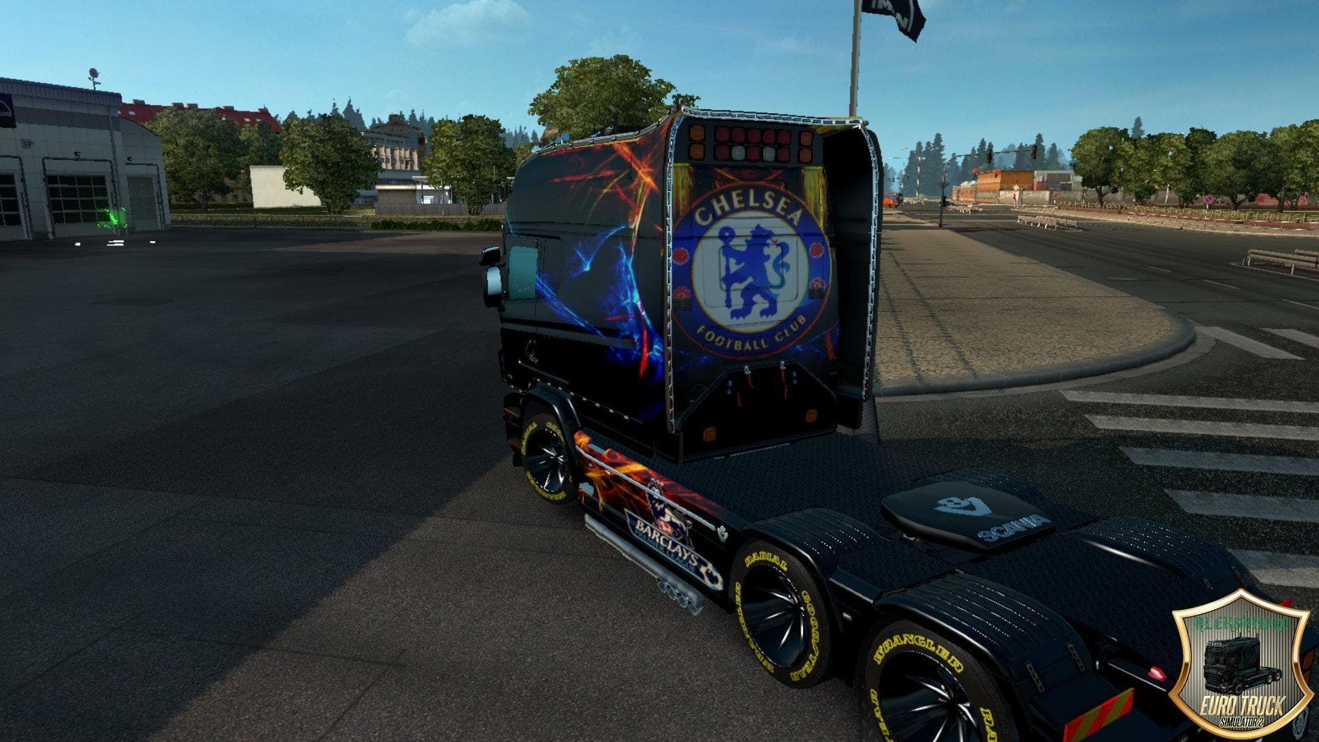 SCANIA RJL LONGLINE CHELSEA FC SKIN - ETS2 mods download – skins screenshot 2