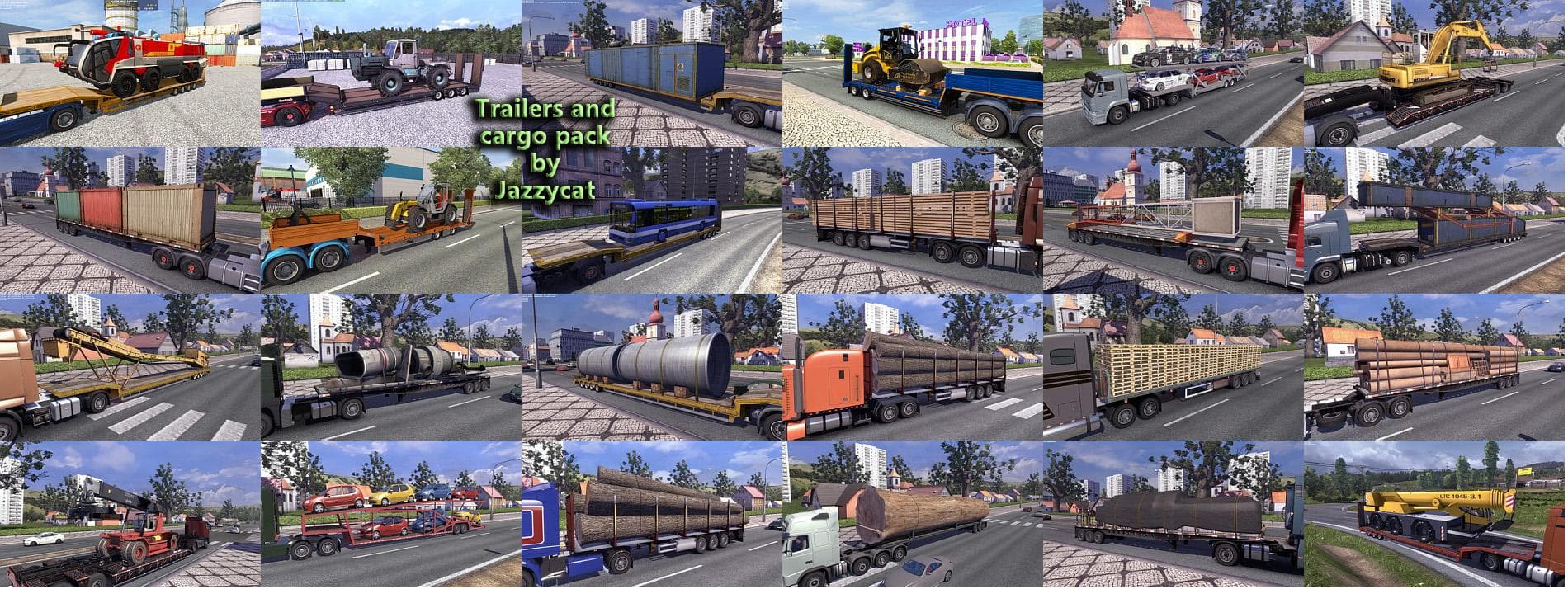 Trailers and Cargo Pack by Jazzycat v3.6.1 – Trailers mod for Euro Truck Simulator 2