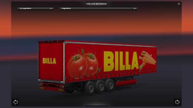 BILLA TRAILER SKIN – Skins mod for Euro Truck Simulator 2