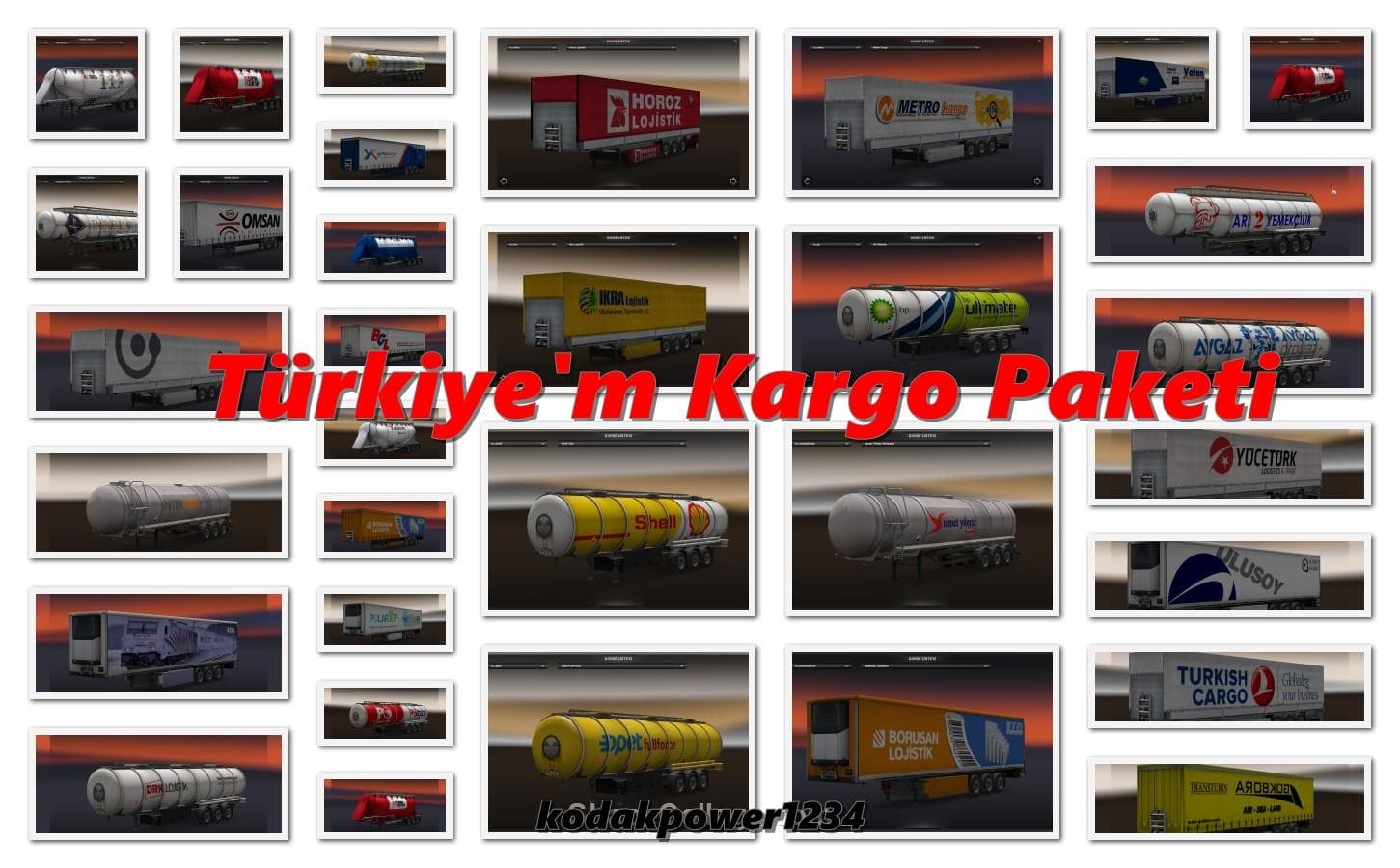 TURKISH CARGO PACK V1.0 – Trailers mod for Euro Truck Simulator 2