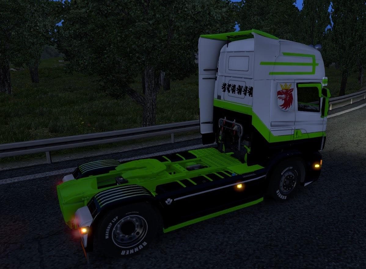 SCANIA RJL GREEN LINES - ETS2 mods download – skins screenshot 2