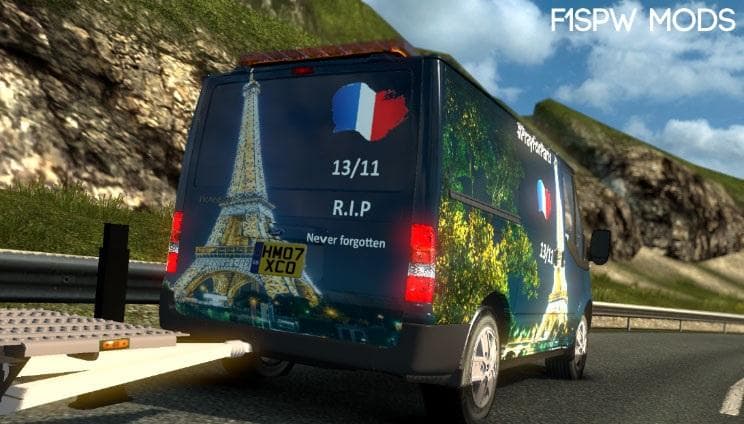 #TRIBUTETRANSIT #PRAYFORPARIS SKIN – Skins mod for Euro Truck Simulator 2