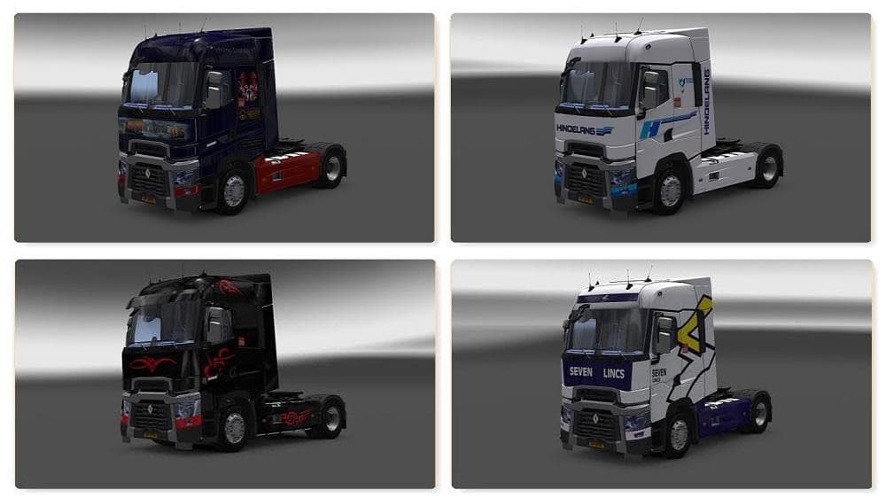 RENAULT RANGE T RTA SKIN PACK V1 – Skins mod for Euro Truck Simulator 2