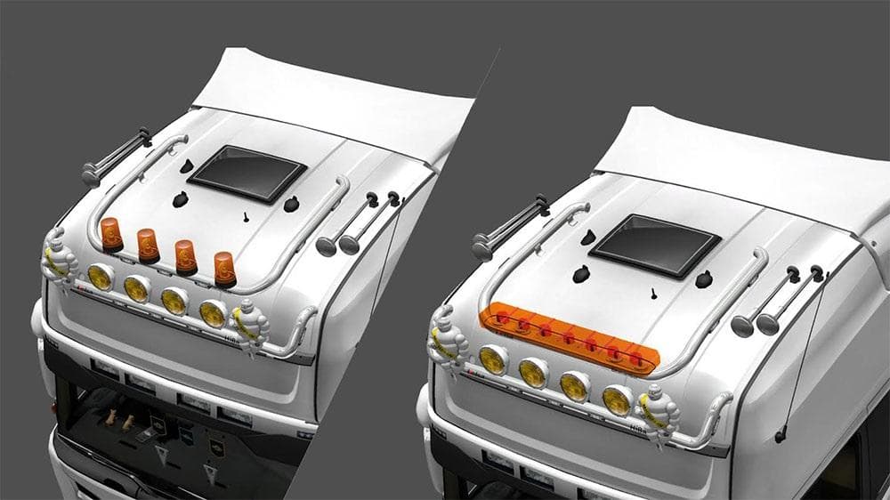 KELSA DOUBLE ROOFBAR – Parts mod for Euro Truck Simulator 2