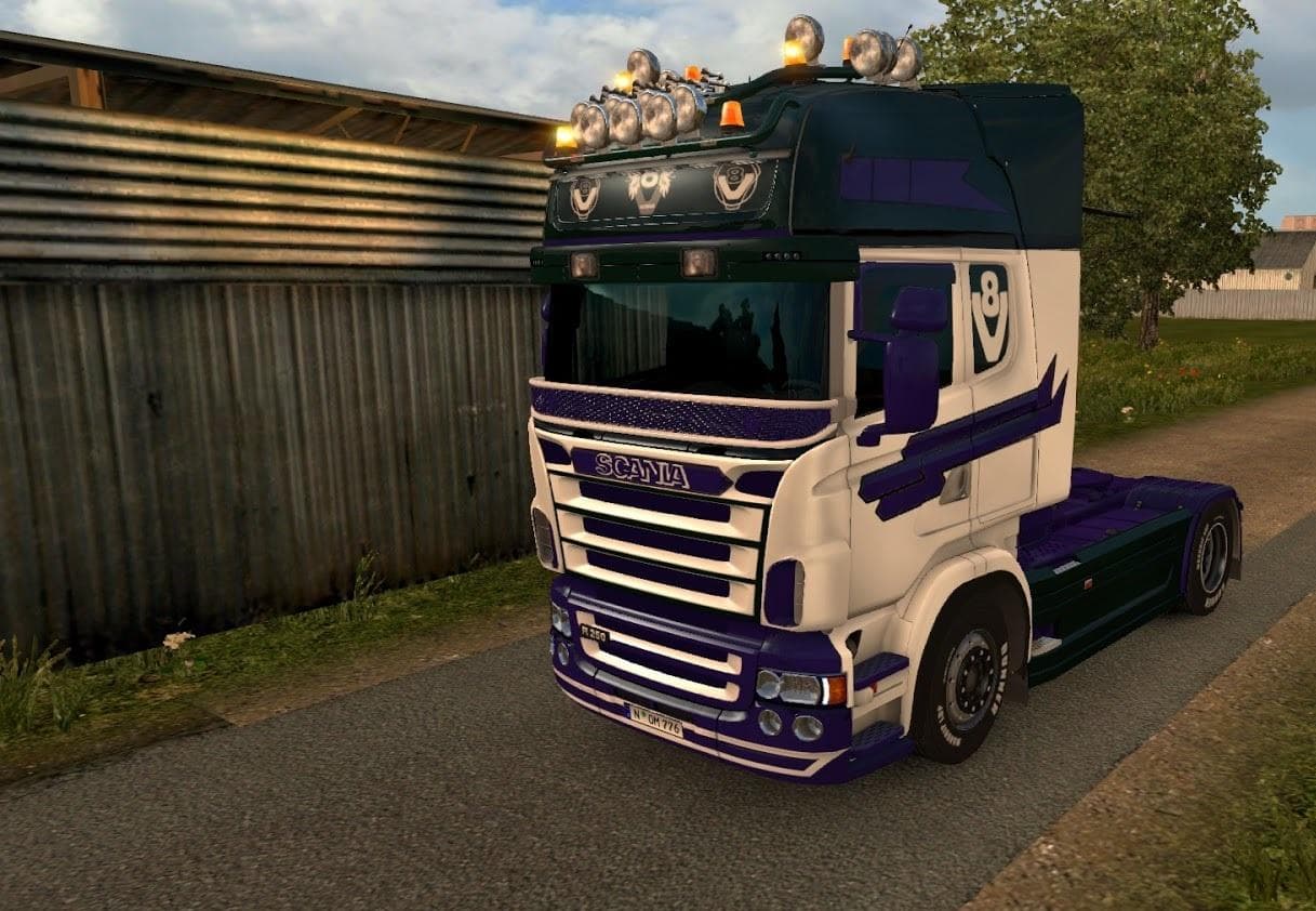 V8 5-SERIES SKIN FOR SCANIA RJL – Skins mod for Euro Truck Simulator 2