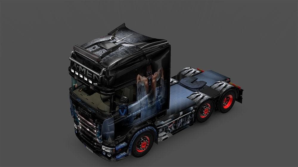 SCANIA RJL TOPLINE WOLVERINE V8 SKIN - ETS2 mods download – skins screenshot 2