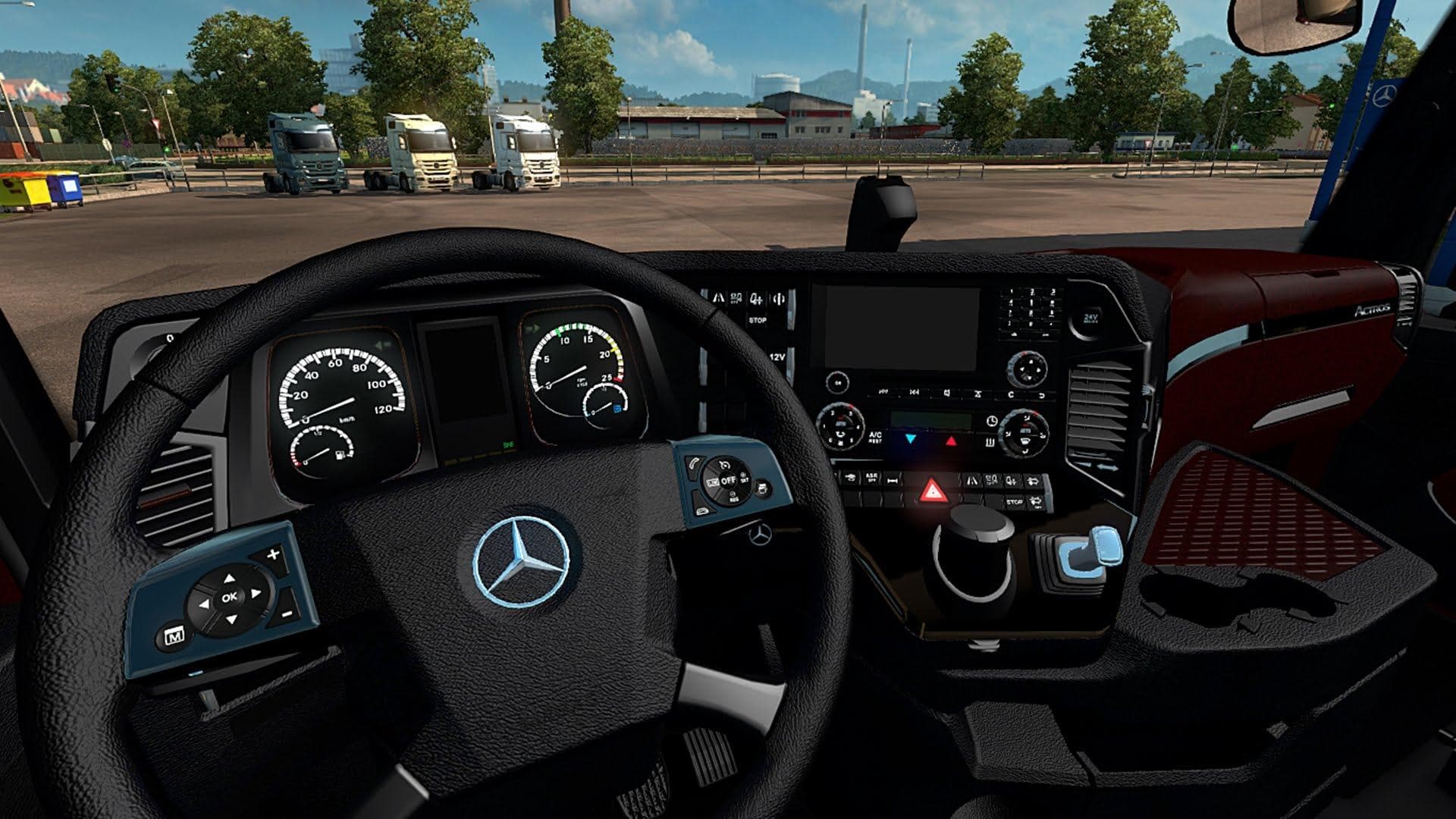 MERCEDES BENZ ACTROS MP4 RED & BLACK INTERIOR – Other mod for Euro Truck Simulator 2