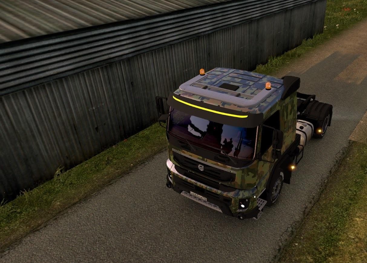 ARMY SKIN FOR VOLVO FMX 540 - ETS2 mods download – skins screenshot 2