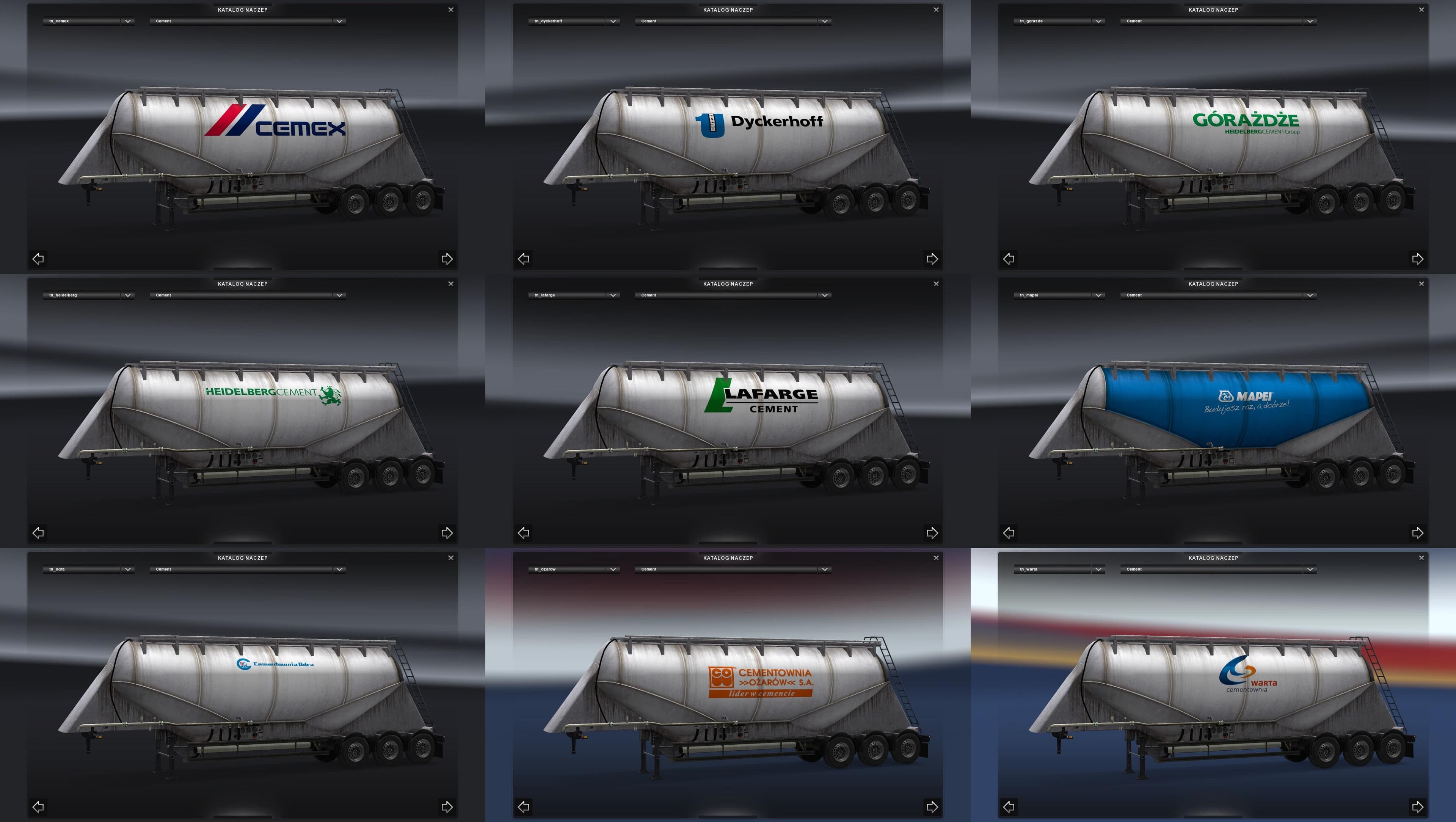 CEMENT TRAILER SKIN 1.21.X – Skins mod for Euro Truck Simulator 2