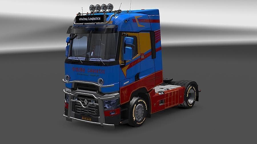RENAULT T VIKING LOGISTIC SKIN V2 – Skins mod for Euro Truck Simulator 2