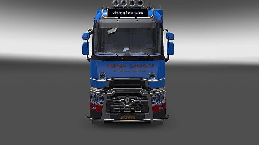 RENAULT T VIKING LOGISTIC SKIN V2 - ETS2 mods download – skins screenshot 2
