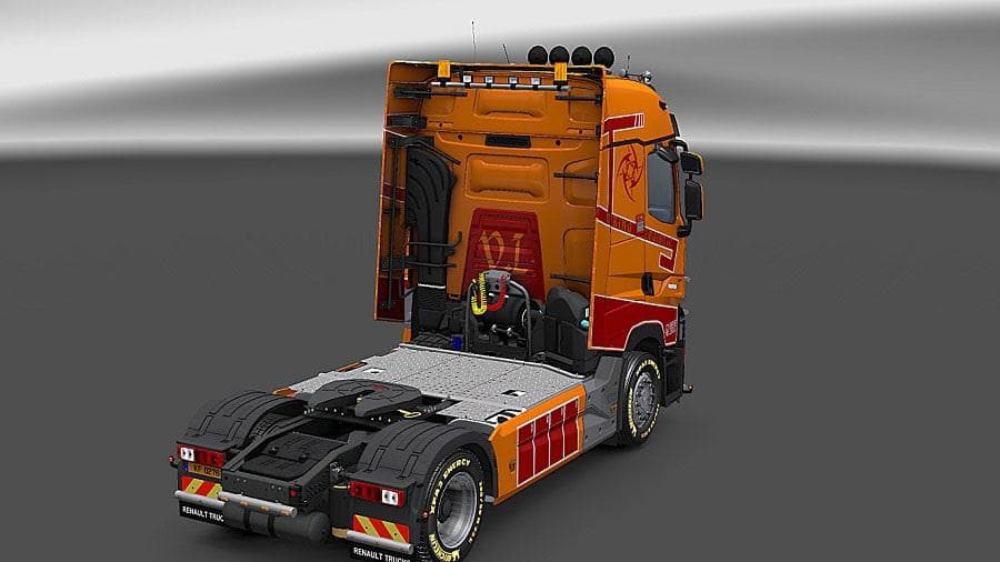 RENAULT T VIKING LOGISTIC SKIN - ETS2 mods download – skins screenshot 2