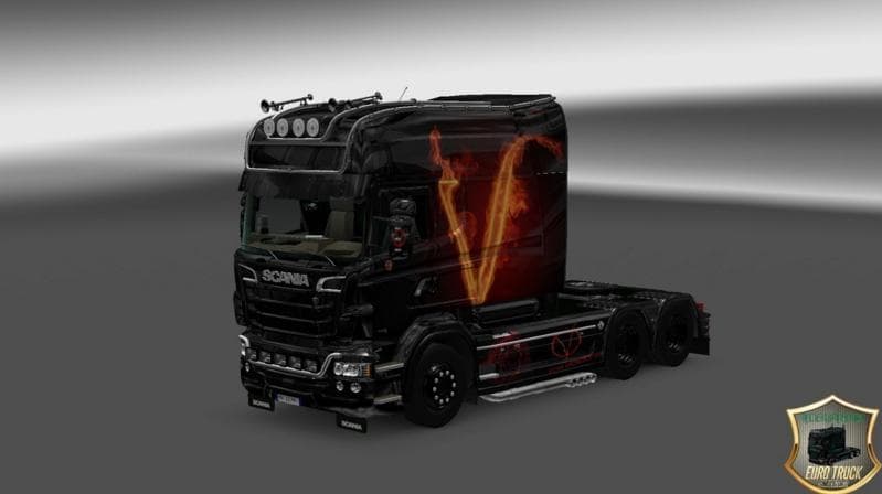SKIN VENDETTA FOR SCANIA RJL LONGLINE 1.21.X – Skins mod for Euro Truck Simulator 2
